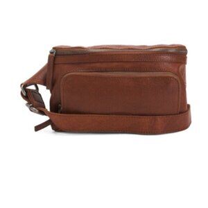 Spikes & Sparrow Leather Waist Belt Bag Pouch Fanny Pack Purse Brandy